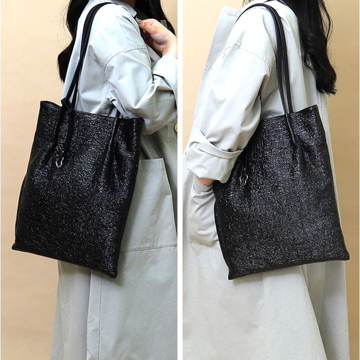 cooco メタリックツマミハンドルフラットトートバッグ | BACKYARD FAMILY | 詳細画像9 