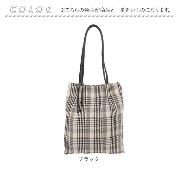 cooco チェック柄ツマミハンドルフラットトートバッグ | BACKYARD FAMILY | 詳細画像14 