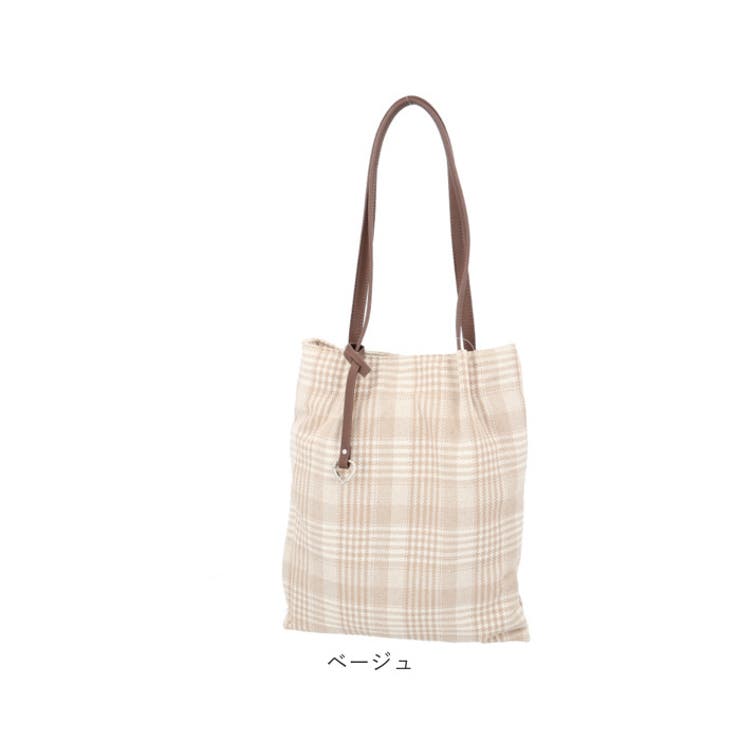 cooco チェック柄ツマミハンドルフラットトートバッグ | BACKYARD FAMILY | 詳細画像15 