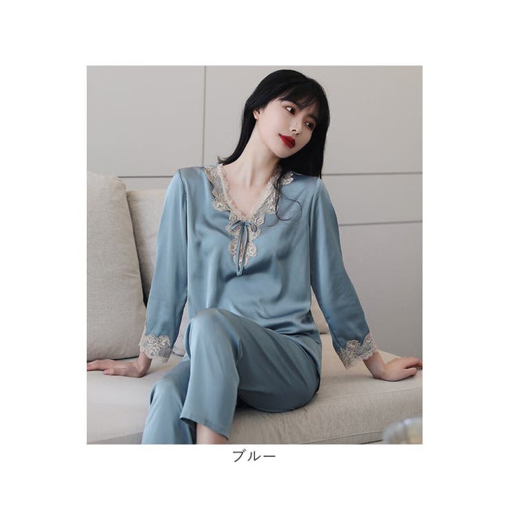 ルームウェア パジャマ サテン レディース 上下セット | BACKYARD FAMILY | 詳細画像15 