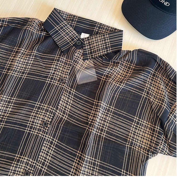 長袖チェックシアーシャツブラウス | BACKYARD FAMILY | 詳細画像9 