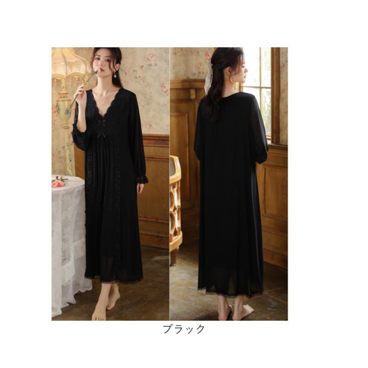 ロングネグリジェ ワンピースパジャマ レディースルームウエア | BACKYARD FAMILY | 詳細画像10 