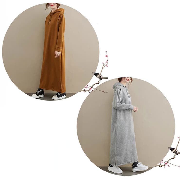 パーカーワンピース 体型カバー 暖かい | BACKYARD FAMILY | 詳細画像10 