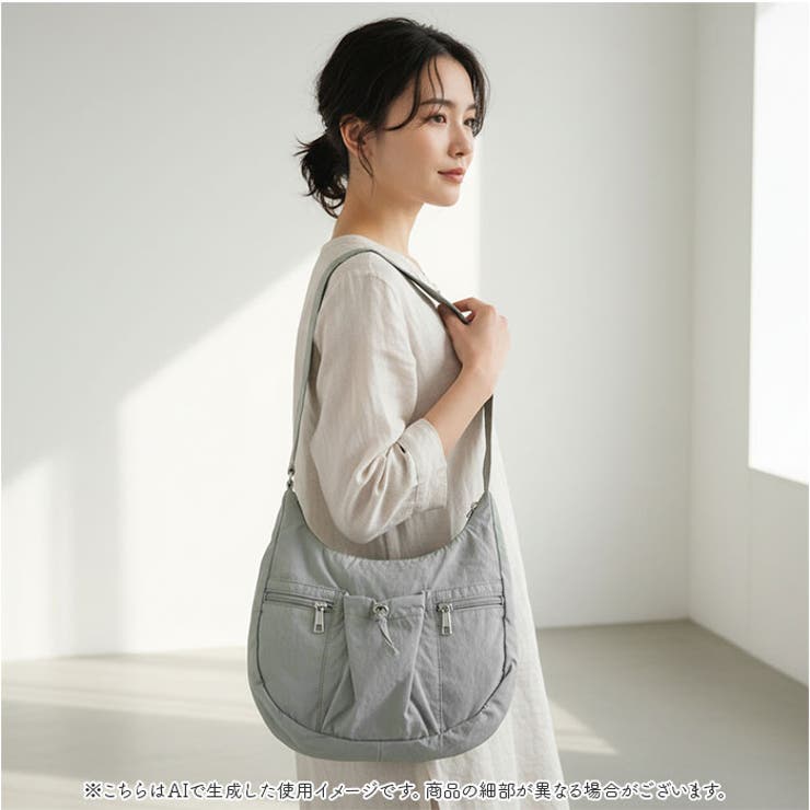 laportadizucchero シワ加工ナイロンショルダーバッグ[品番