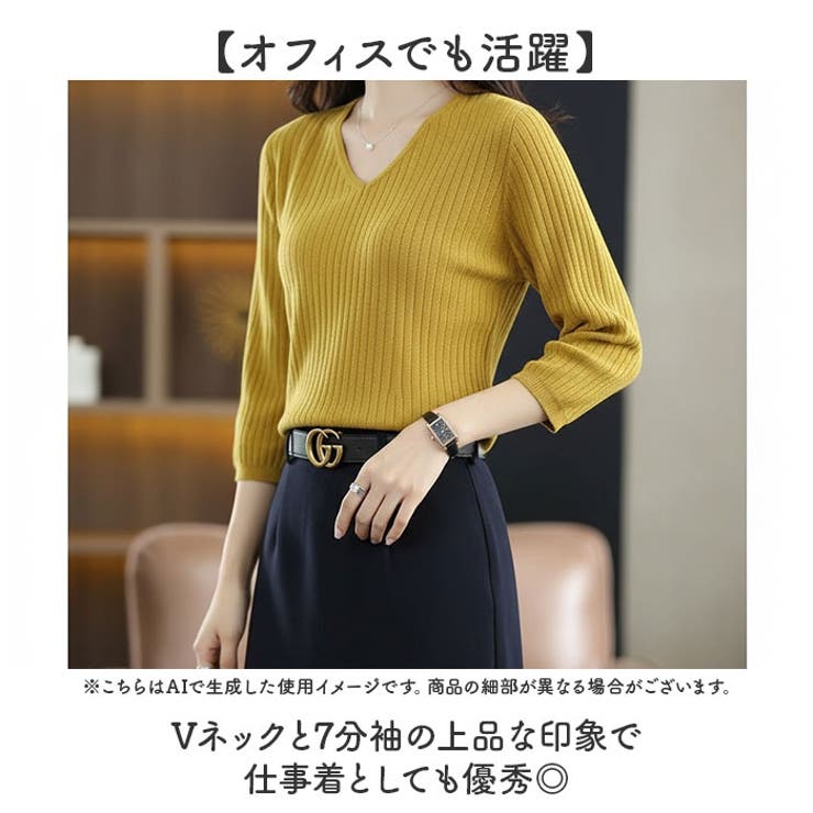 7分袖Tシャツ レディース Vネック | BACKYARD FAMILY | 詳細画像5 