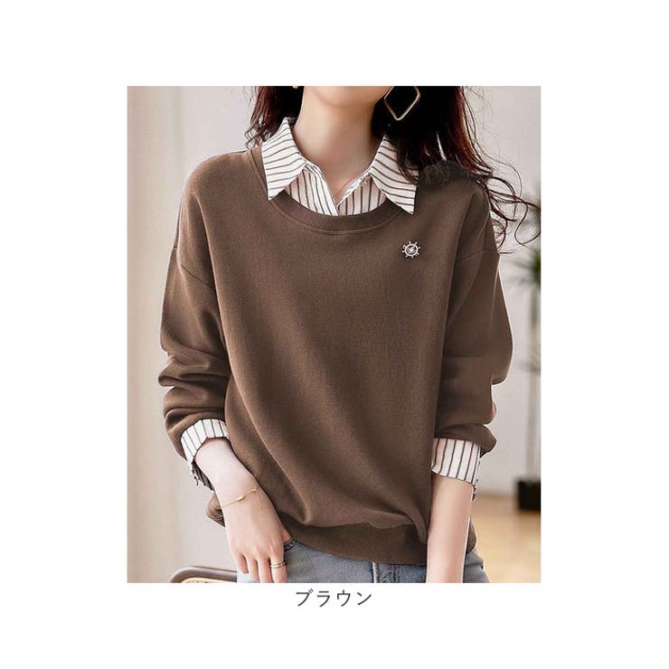 レイヤードニットシャツブラウス レディース | BACKYARD FAMILY | 詳細画像15 