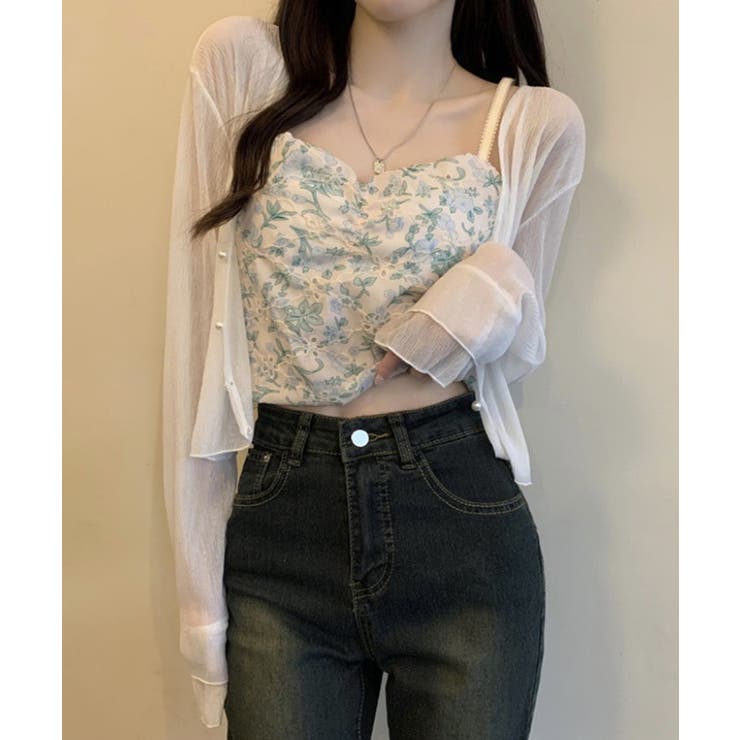 パールボタンシアーショートカーディガン | BACKYARD FAMILY | 詳細画像3 