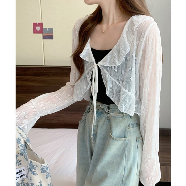 小花柄シアーカーディガン | BACKYARD FAMILY | 詳細画像2 