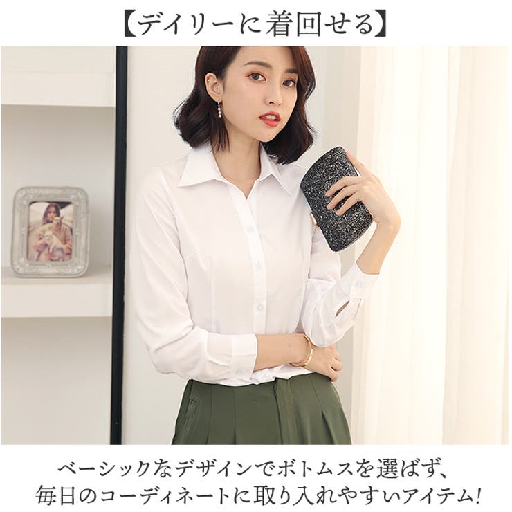 シャツブラウス トップス 長袖オフィス | BACKYARD FAMILY | 詳細画像6 