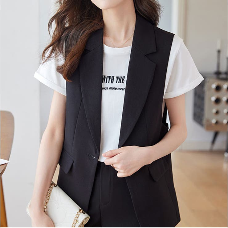 レディース ベスト ジレ ブレザー テーラード ジャケット | BACKYARD FAMILY | 詳細画像6 