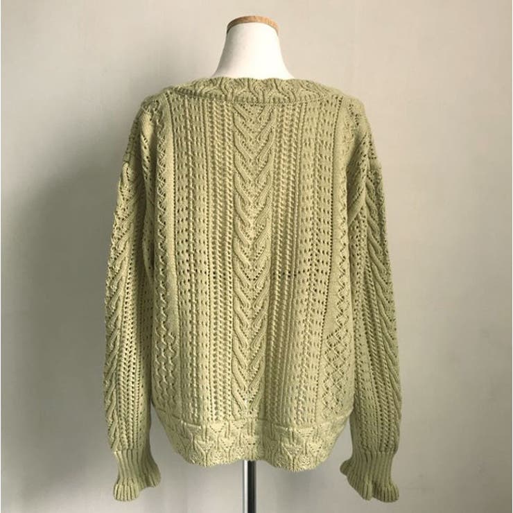 透かしニット カーディガン | BACKYARD FAMILY | 詳細画像7 