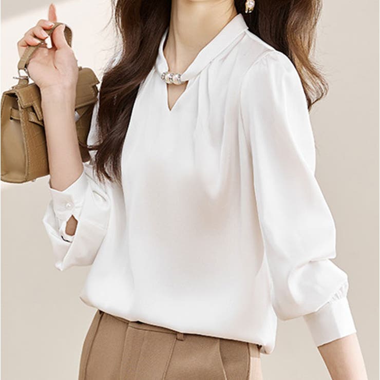 立ち襟ブラウス レディース | BACKYARD FAMILY | 詳細画像13 