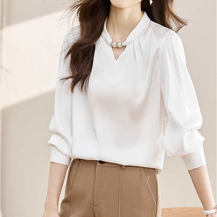 立ち襟ブラウス レディース | BACKYARD FAMILY | 詳細画像3 