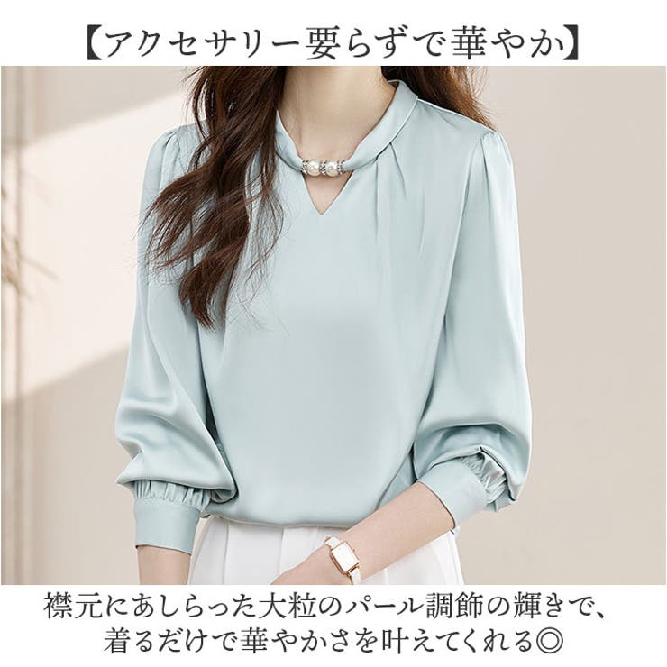 立ち襟ブラウス レディース | BACKYARD FAMILY | 詳細画像6 