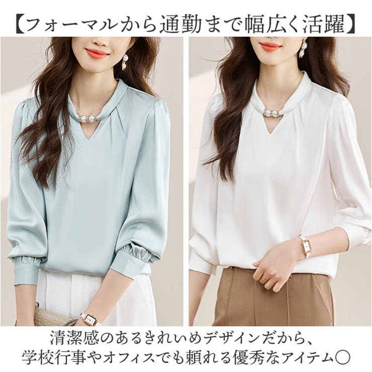 立ち襟ブラウス レディース | BACKYARD FAMILY | 詳細画像8 