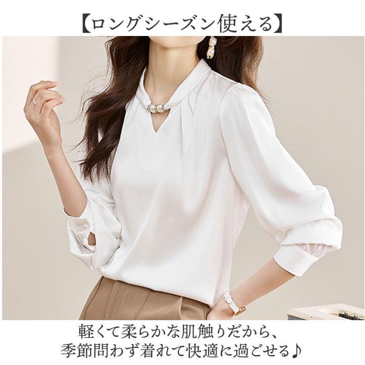 立ち襟ブラウス レディース | BACKYARD FAMILY | 詳細画像9 