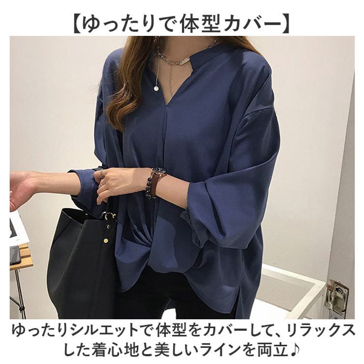 シャツブラウス レディースゆったりサイズ | BACKYARD FAMILY | 詳細画像3 