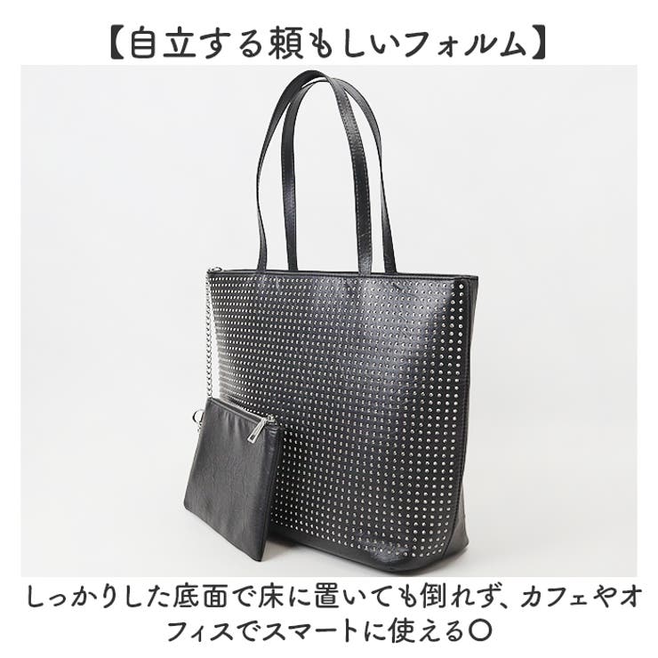 PUホットフィックス ポーチ付きトート | BACKYARD FAMILY | 詳細画像6 