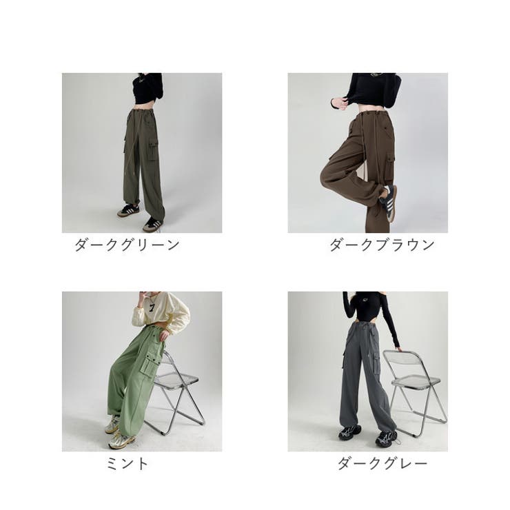 パンツ カーゴパンツ レディース ワイドパンツ ドロスト | BACKYARD FAMILY | 詳細画像19 