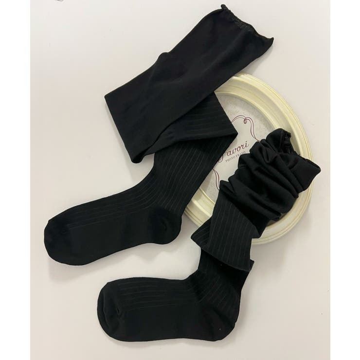 シアー切り替えリブニーハイソックス | BACKYARD FAMILY | 詳細画像3 