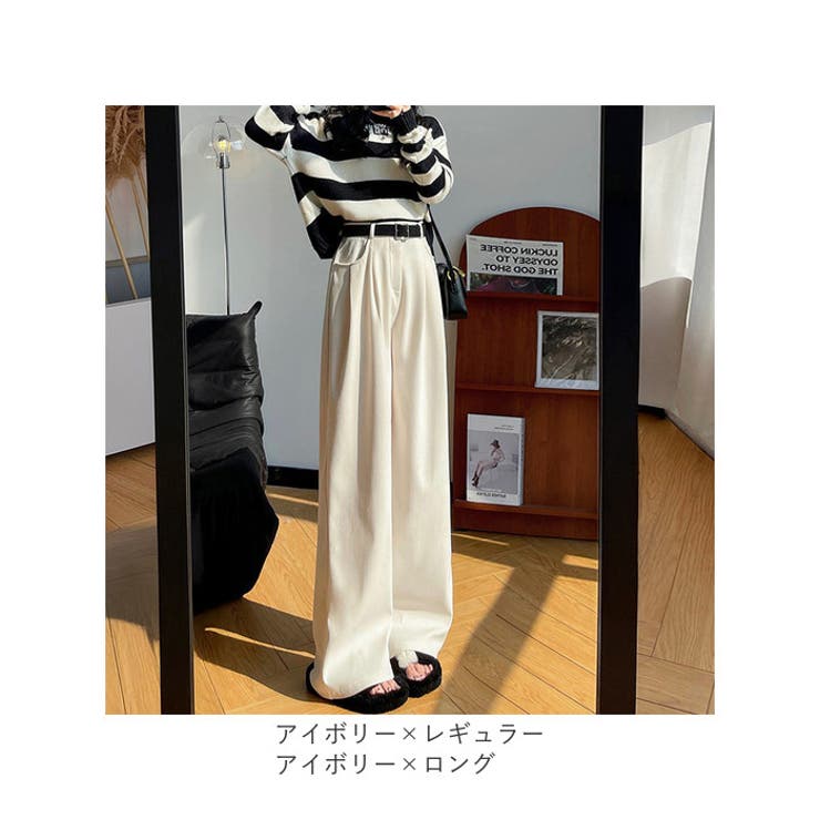 ワイドパンツ スーツパンツ レディース オールシーズン 美脚 | BACKYARD FAMILY | 詳細画像15 