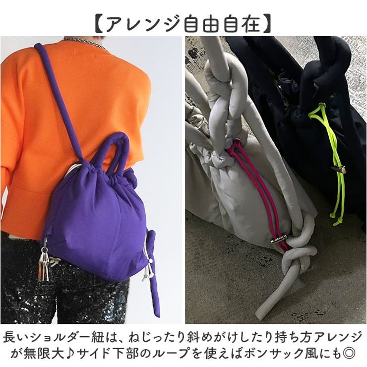cheek チーク puff kinchaku 2WAY tote | BACKYARD FAMILY | 詳細画像4 