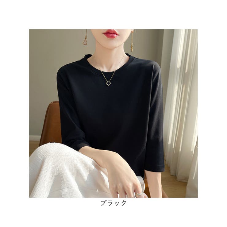 7分袖Tシャツ トップス クールネック | BACKYARD FAMILY | 詳細画像15 