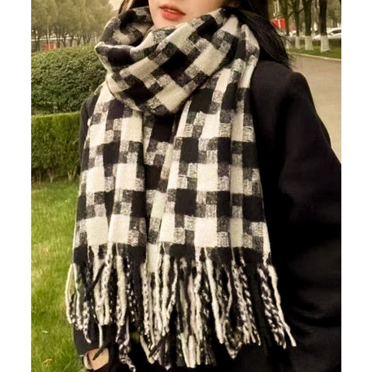 カジュアルシック チェックボリュームマフラー | BACKYARD FAMILY | 詳細画像3 