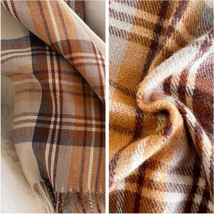 カシミヤタッチチェックマフラー | BACKYARD FAMILY | 詳細画像8 