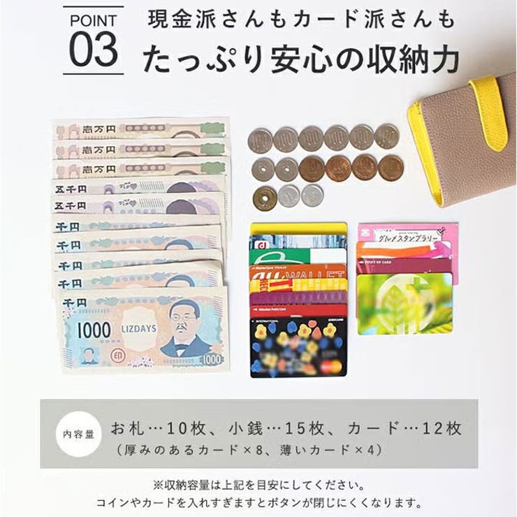 LIZDAYS レザー2つ折り財布 | BACKYARD FAMILY | 詳細画像10 