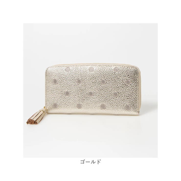 perche ペルケ 牛革ドット刺繍ラウンド長財布 | BACKYARD FAMILY | 詳細画像17 