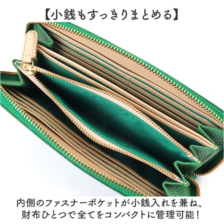 perche ペルケ 牛革ドット刺繍ラウンド長財布 | BACKYARD FAMILY | 詳細画像6 