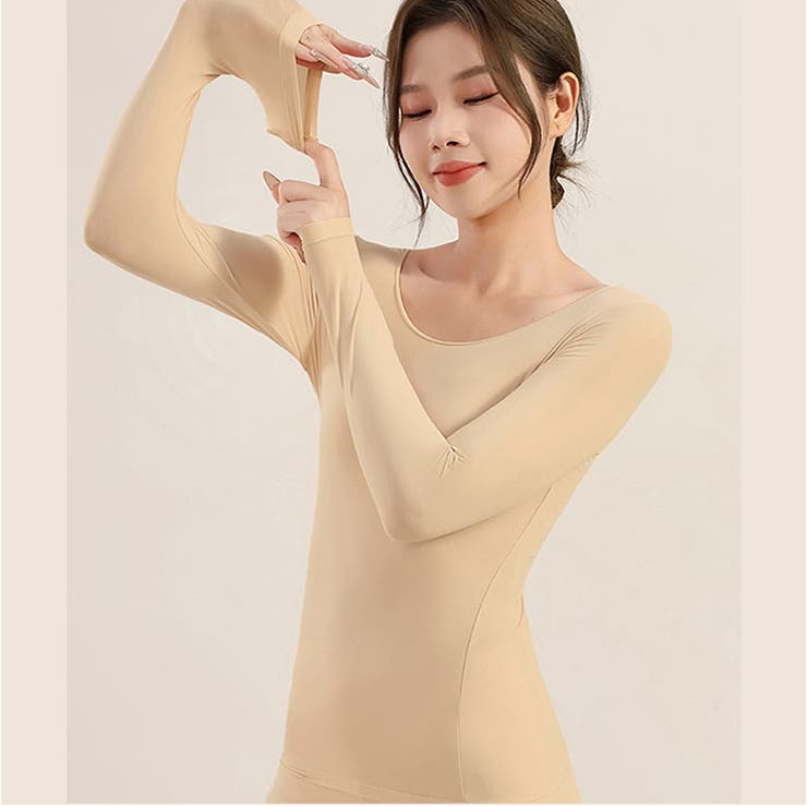 超薄型発熱インナー保温シャツパンツ上下セット | BACKYARD FAMILY | 詳細画像12 