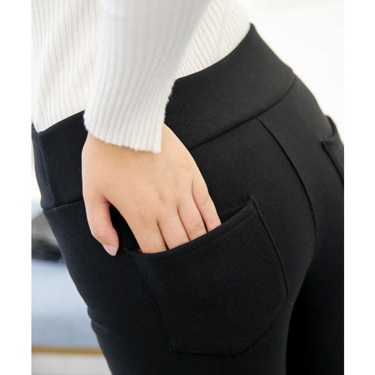 ストレッチスキニーボタン4極細レギンス細見えパンツ | BACKYARD FAMILY | 詳細画像4 