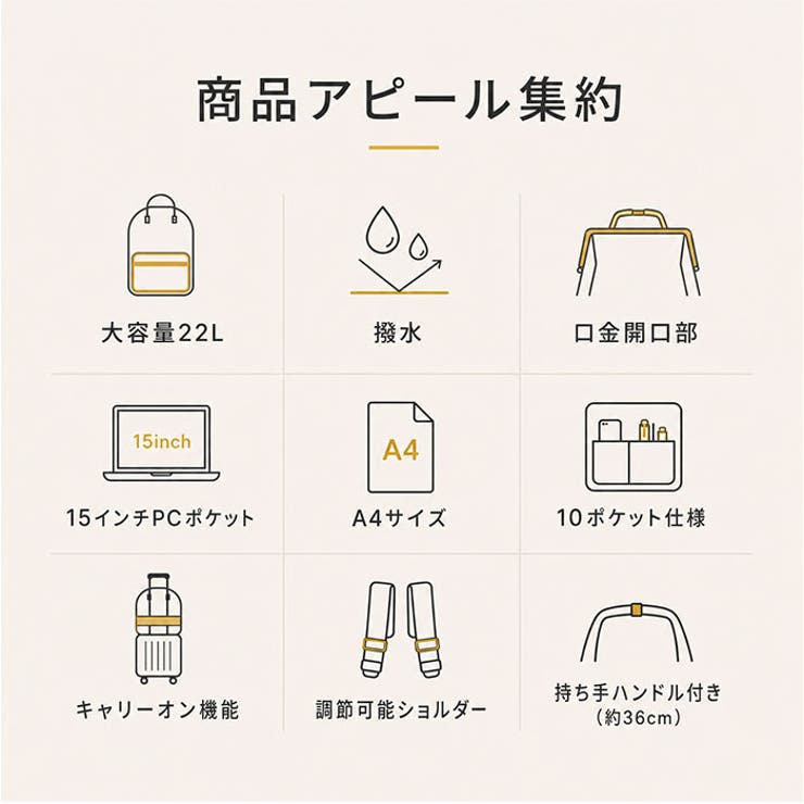 anello クロスボトル 口金リュック（L） | BACKYARD FAMILY | 詳細画像3 