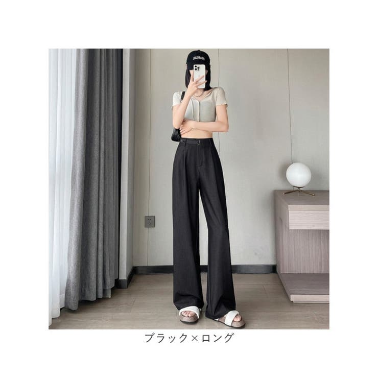ジーンズ風 ワイドパンツ テンゼルデニム ハイウェスト | BACKYARD FAMILY | 詳細画像12 