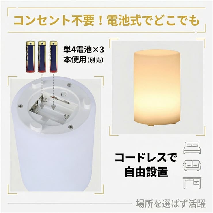 ベッドサイドライト ナイトライト リモコン付き 調光 調色 RGB | BACKYARD FAMILY | 詳細画像6 
