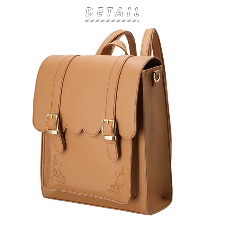 型押し 縦型 サッチェル バッグ[品番：BCYW0008598]｜BACKYARD