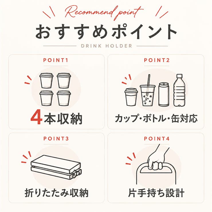 ドリンクバスケット 折りたたみ 手持ち | BACKYARD FAMILY | 詳細画像3 