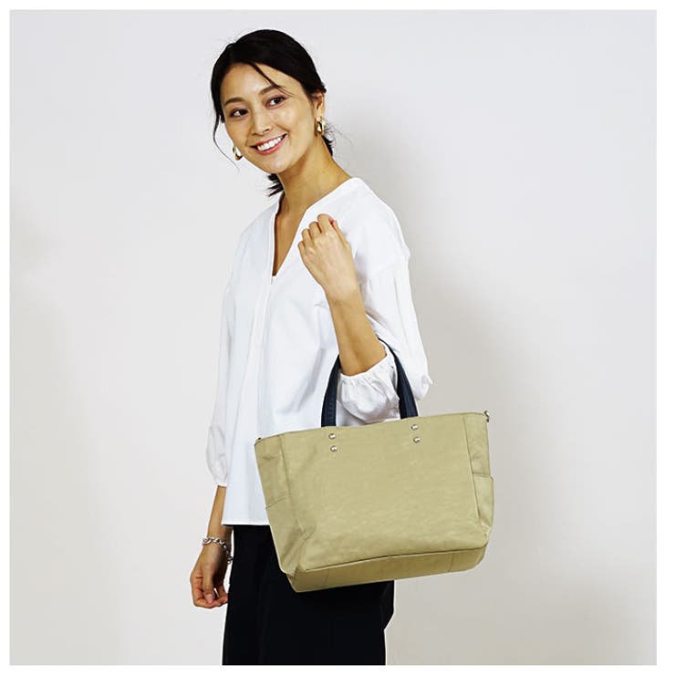 サック 撥水加工 シワナイロンハンドバッグ Happy&Sac H-2250[品番
