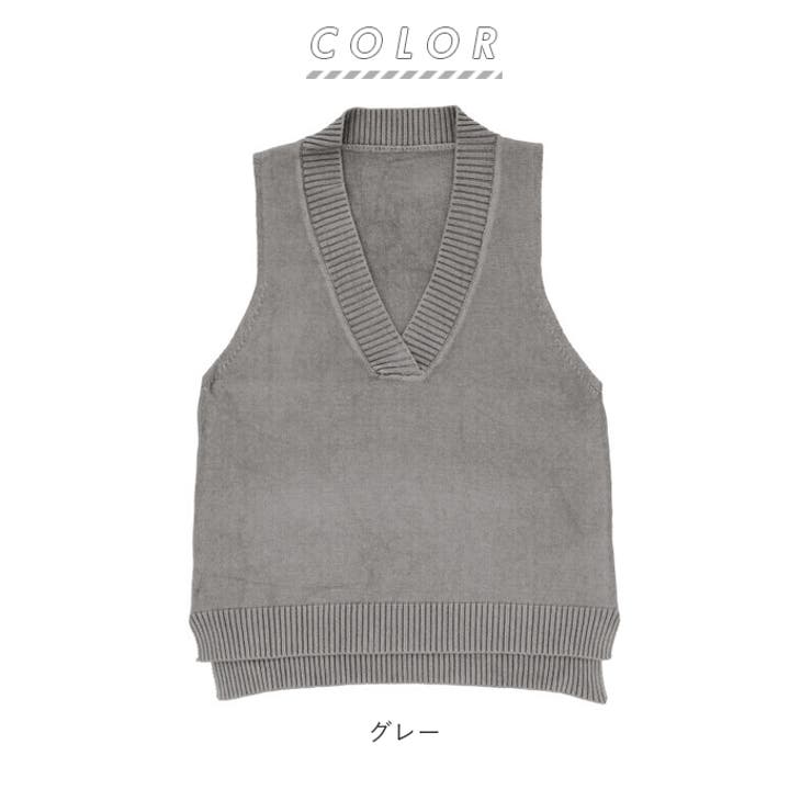 ニットベスト ロング Vネック vest02 | BACKYARD FAMILY | 詳細画像11 
