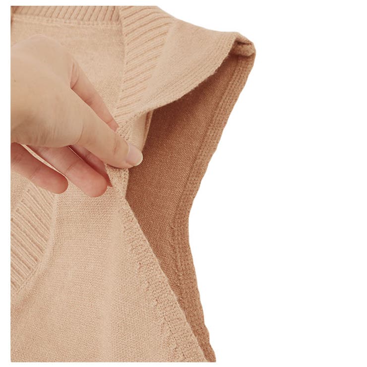 ニットベスト ロング Vネック vest02 | BACKYARD FAMILY | 詳細画像7 