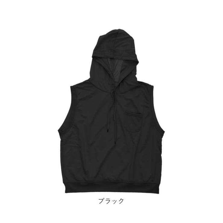 適当な価格 フード付き ノースリーブパーカー kka19[品番：BCYW0010826 トップス