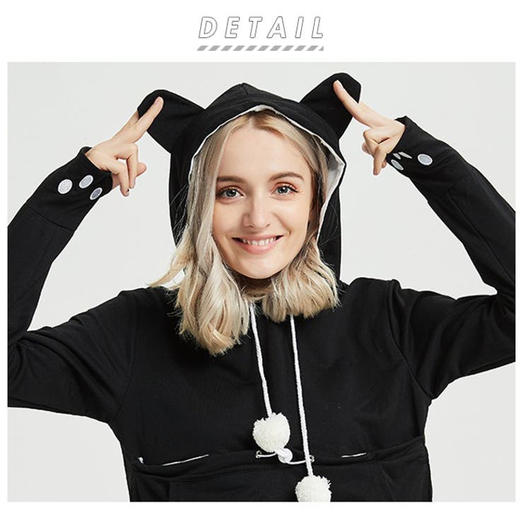 にゃんこポケットパーカー abq2266x23 | BACKYARD FAMILY | 詳細画像2 