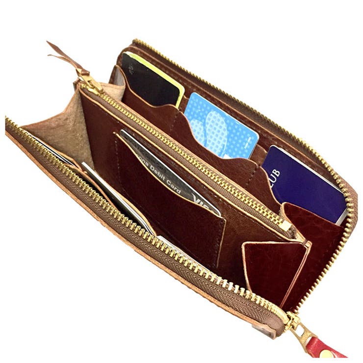 Lien リアン ルビーレザーL型ファスナーロングウォレット[品番