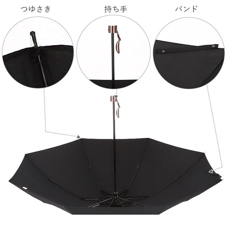 紳士60cm軽量折りたたみ傘 8本耐風骨 テフロン加工 | BACKYARD FAMILY | 詳細画像3 