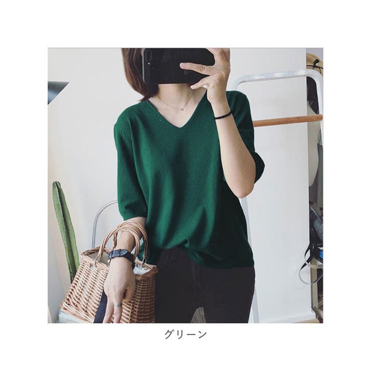 vネックニットセーター ygg8100 | BACKYARD FAMILY | 詳細画像12 