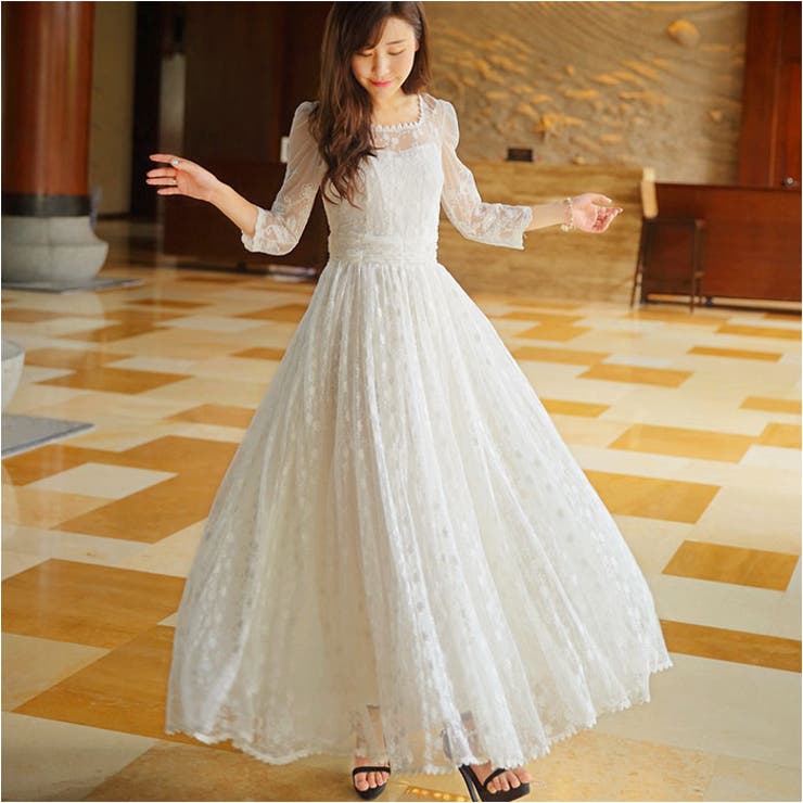 レディースＭサイズ　ホワイト　ウエディングドレス