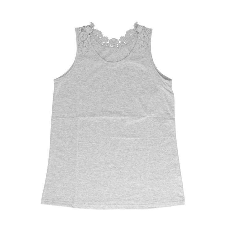 dgy デコカンパニー コットン100％ 襟レースタンクトップ | BACKYARD FAMILY | 詳細画像1 