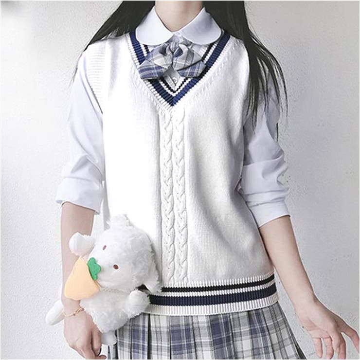 ライン入りニットベスト pk9376 | BACKYARD FAMILY | 詳細画像1 